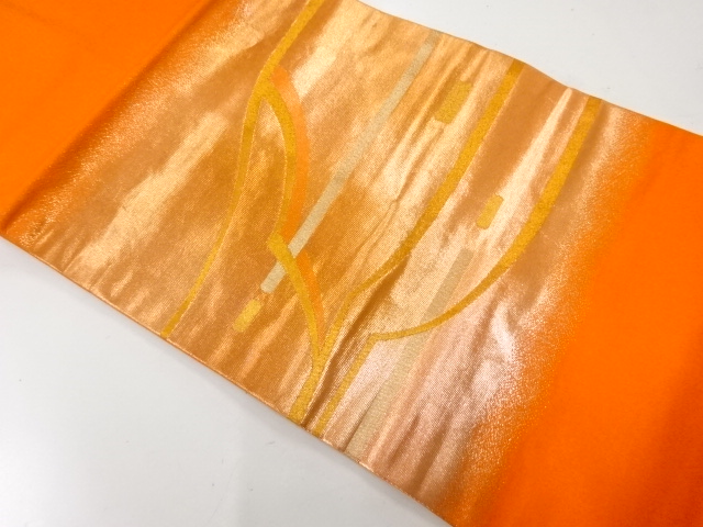 JAPANESE KIMONO / VINTAGE NAGOYA OBI / WOVEN ABSTRACT & STRIPE